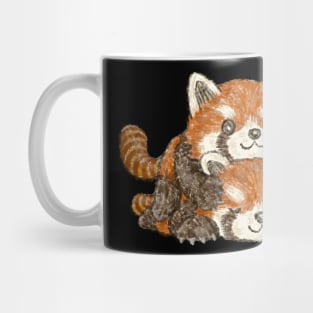 Overlapping red pandas Mug